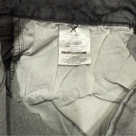 Marc Ecko Men's Cut & Sew Charcoal Slim Jeans Size 30x30 Street Wear Grunge - Picture 4 of 7